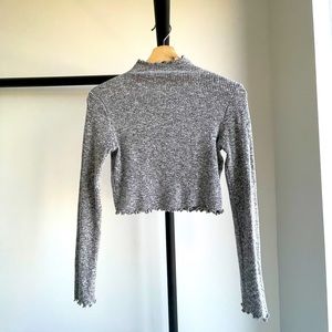 AKIRA Cropped Knit Turtleneck / Mockneck